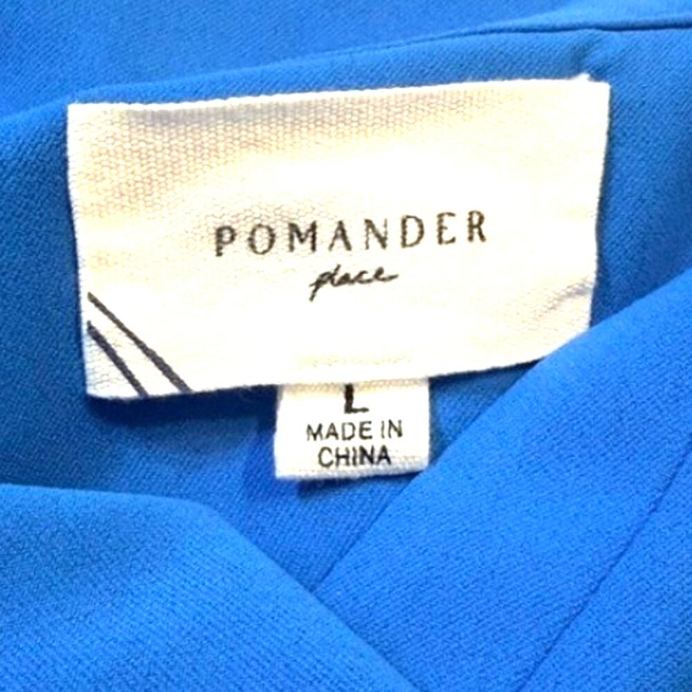 Pomander Place Tuckernuck Kenzo Crepe Dress L Capri Blue - Picture 6 of 6